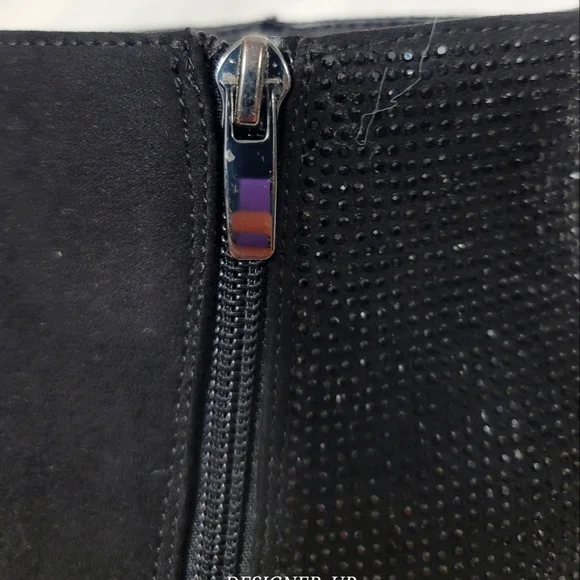 NINE WEST NWT Booties Boots Woman's Heels Suede Black Stone authentic designer - Picture 11 of 15